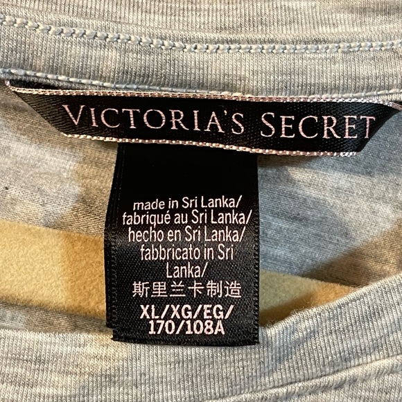 Victoria Secret Angel Lounge Keyhole Open Back Hem Sleeveless Gray Tank Top - Picture 7 of 11